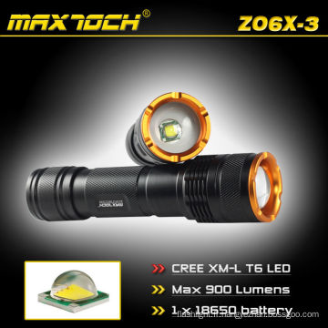 Maxtoch ZO6X-3 cris réglable T6 900lm a lampe-torche Cree Zoom